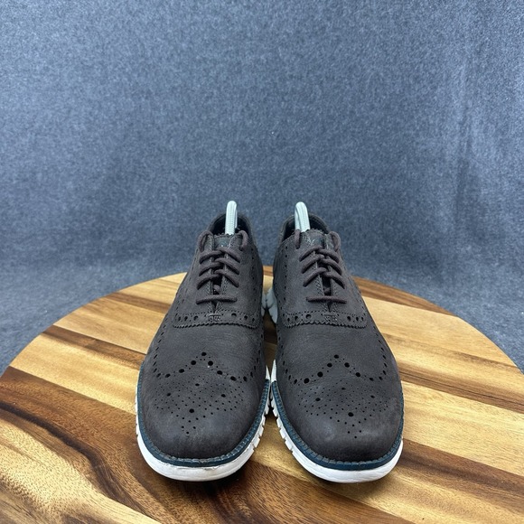 Cole Haan Zerogrand Wingtip Oxfords Mens Size 9.5 C29769 Brown Leather - Picture 3 of 10